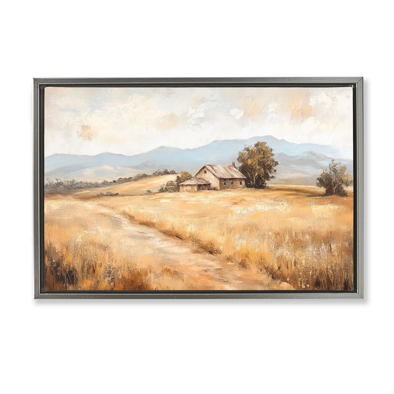 Stupell Industries Western Landscape Open Field Floating Frame, design by Petal Prints Design